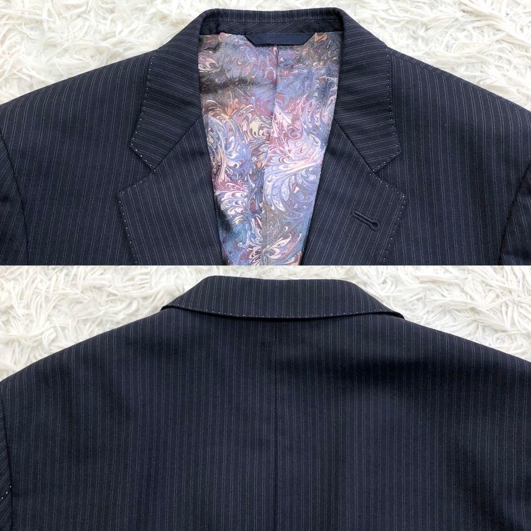 希少✨ポールスミスコレクション 花柄 ペイズリー シルク混 セットアップ 黒