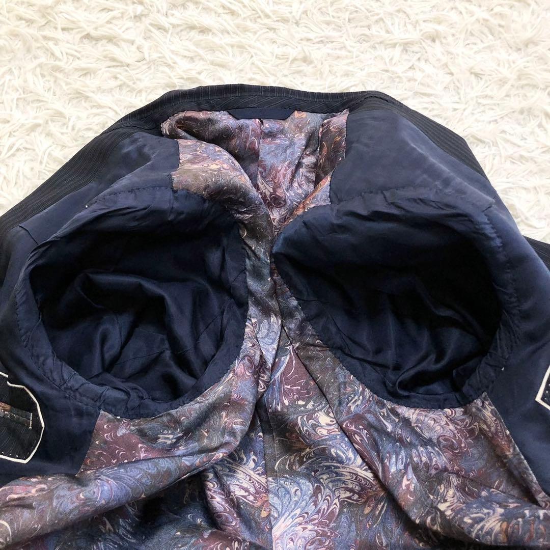 希少✨ポールスミスコレクション 花柄 ペイズリー シルク混 セットアップ 黒