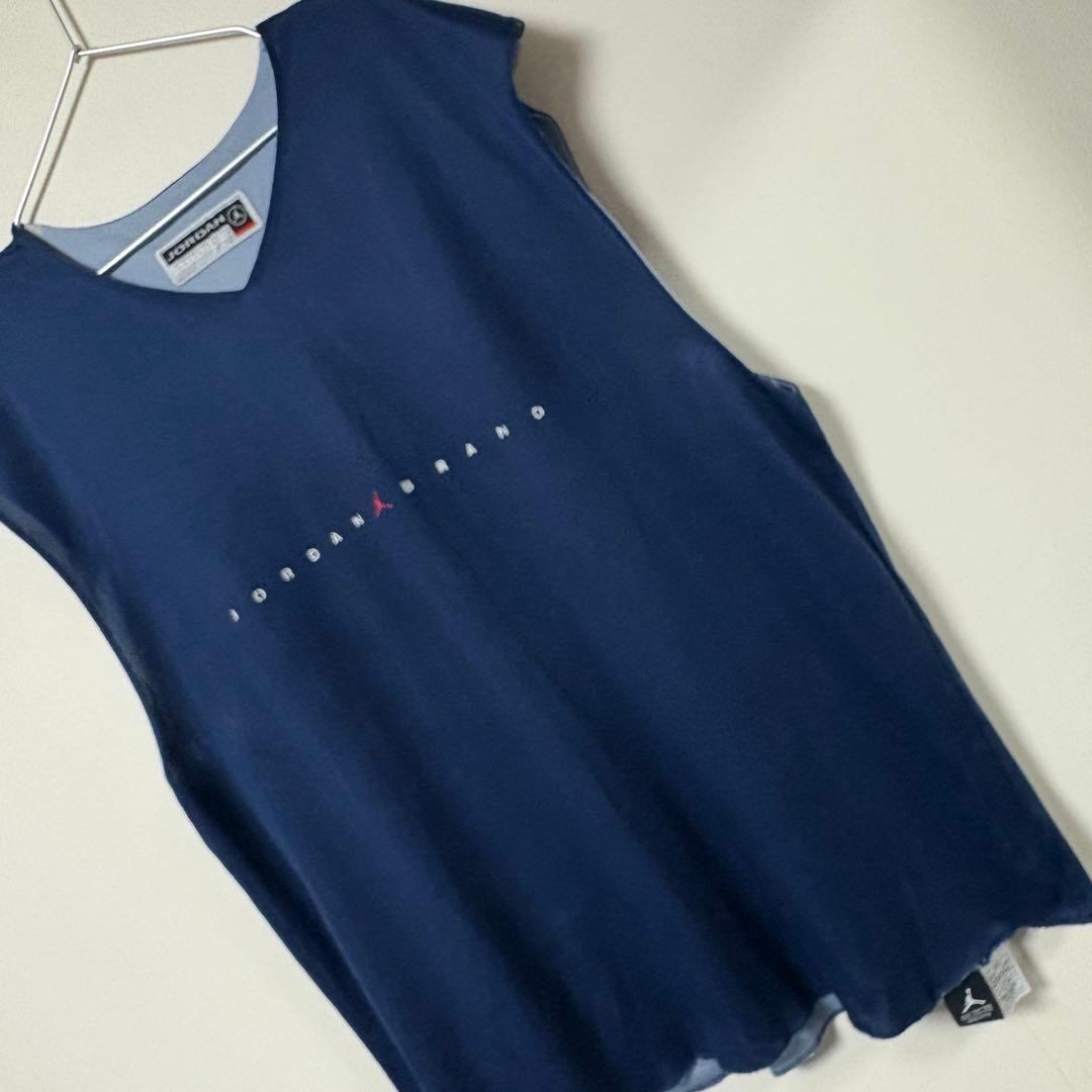 JORDAN リバーシブル タンクトップ バスケ ネイビー グレー XXL 希少