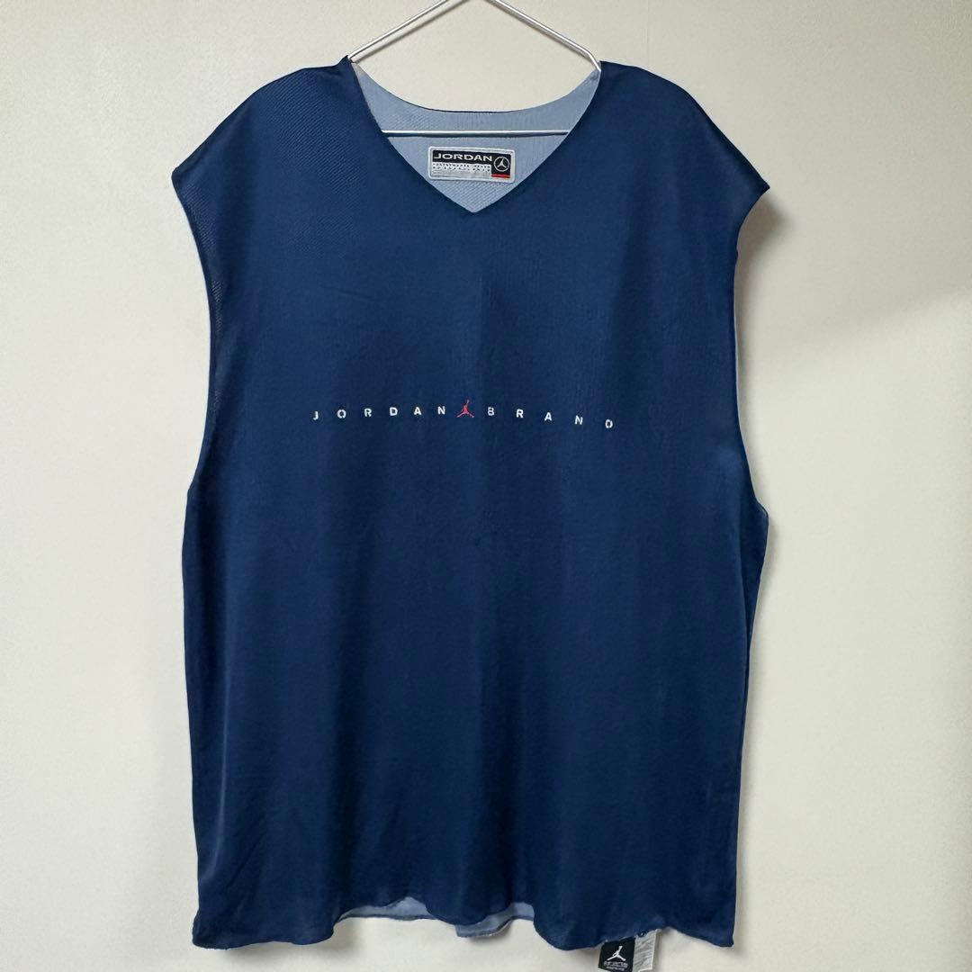 JORDAN リバーシブル タンクトップ バスケ ネイビー グレー XXL 希少