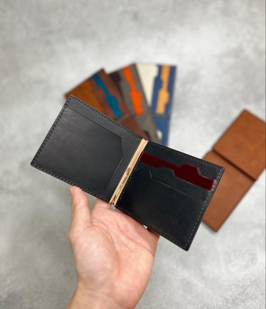 オーダー品　マネークリップ　ホーウィン　シェルコードバン