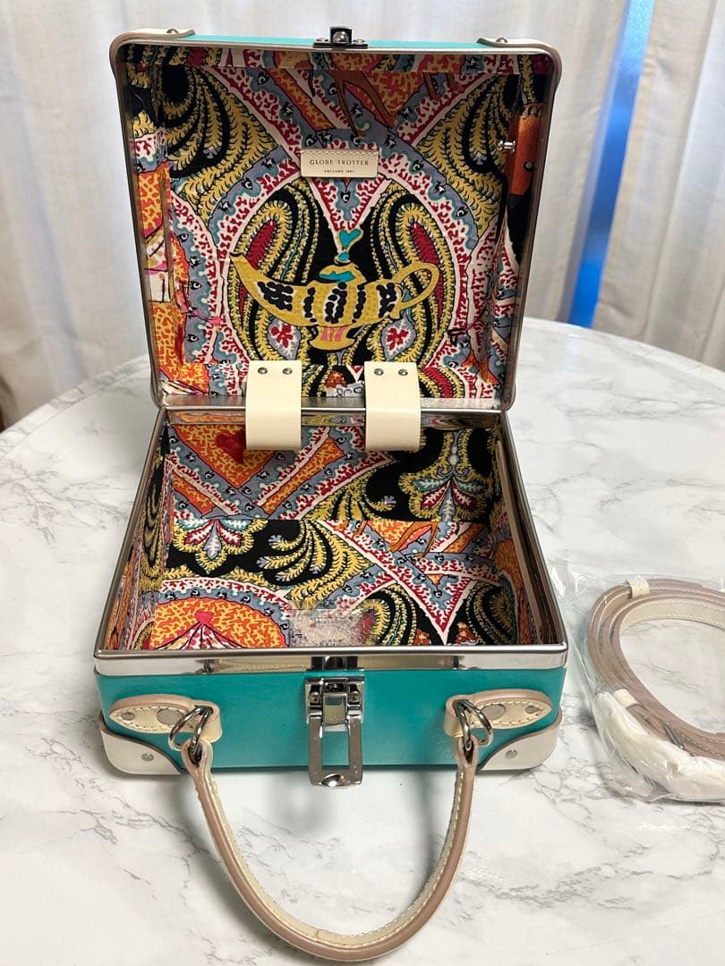 【希少】グローブトロッター　ミニトランク　ティファニーブルー