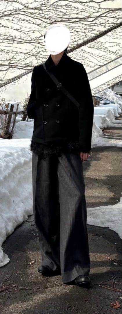 美品2008comme des garcons hommeピーコート茎わかめ着用