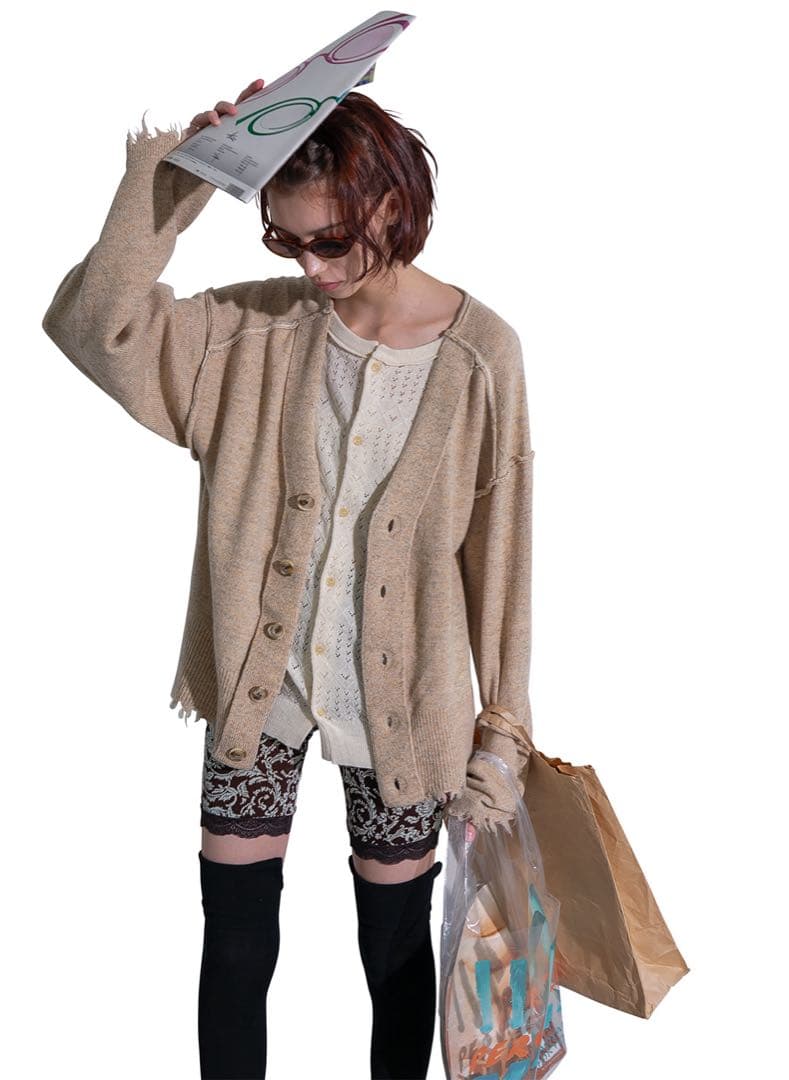 完売試着のみ　PERVERZE Lace Trim Shorts / Brown