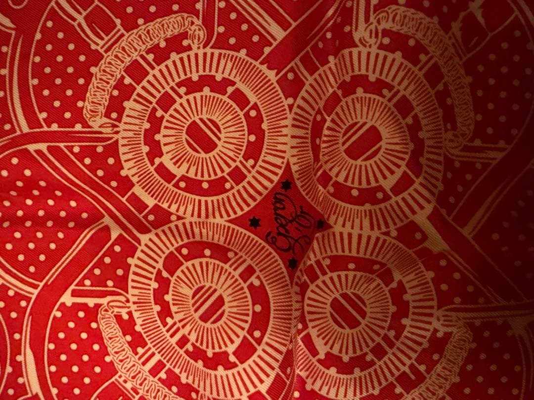 フランス製シルクバンダナ 赤