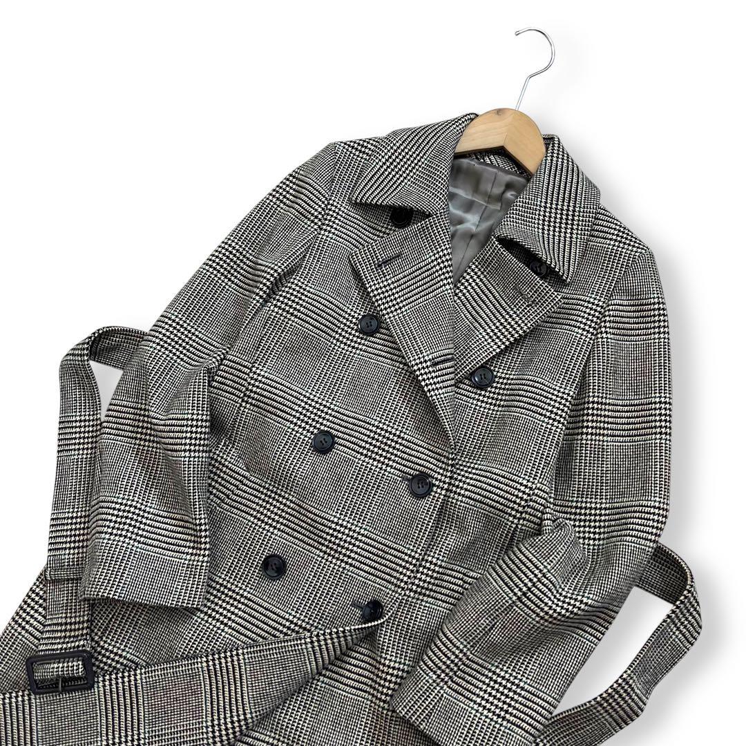 美品　23区　FOX BROTHERS グレンチェック　　ダブルチェスターコート