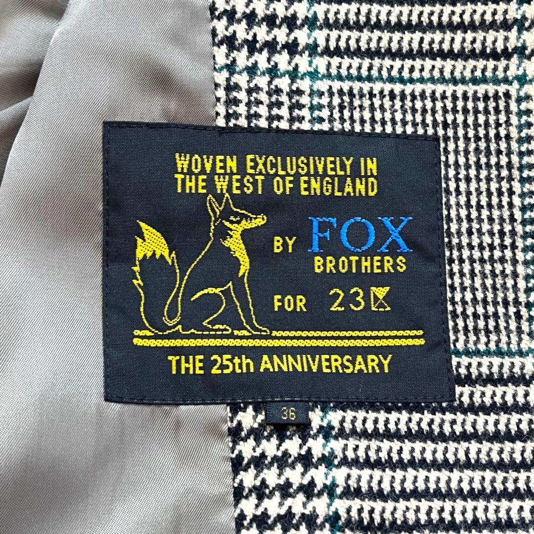 美品　23区　FOX BROTHERS グレンチェック　　ダブルチェスターコート