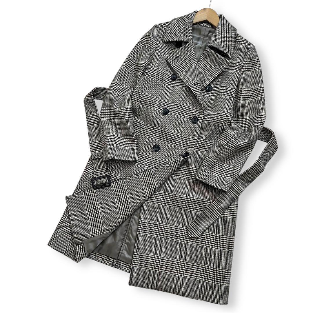 美品　23区　FOX BROTHERS グレンチェック　　ダブルチェスターコート