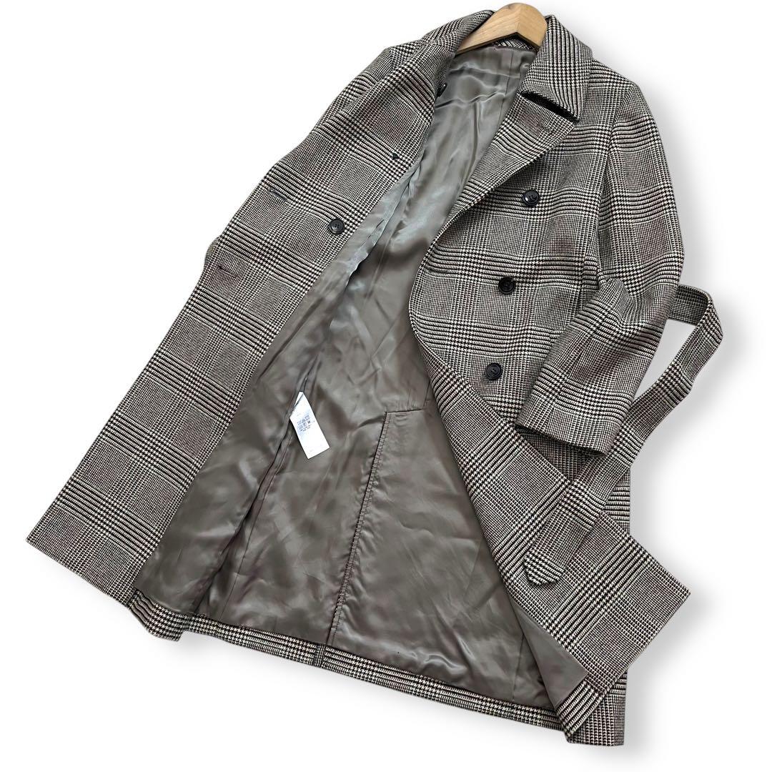 美品　23区　FOX BROTHERS グレンチェック　　ダブルチェスターコート
