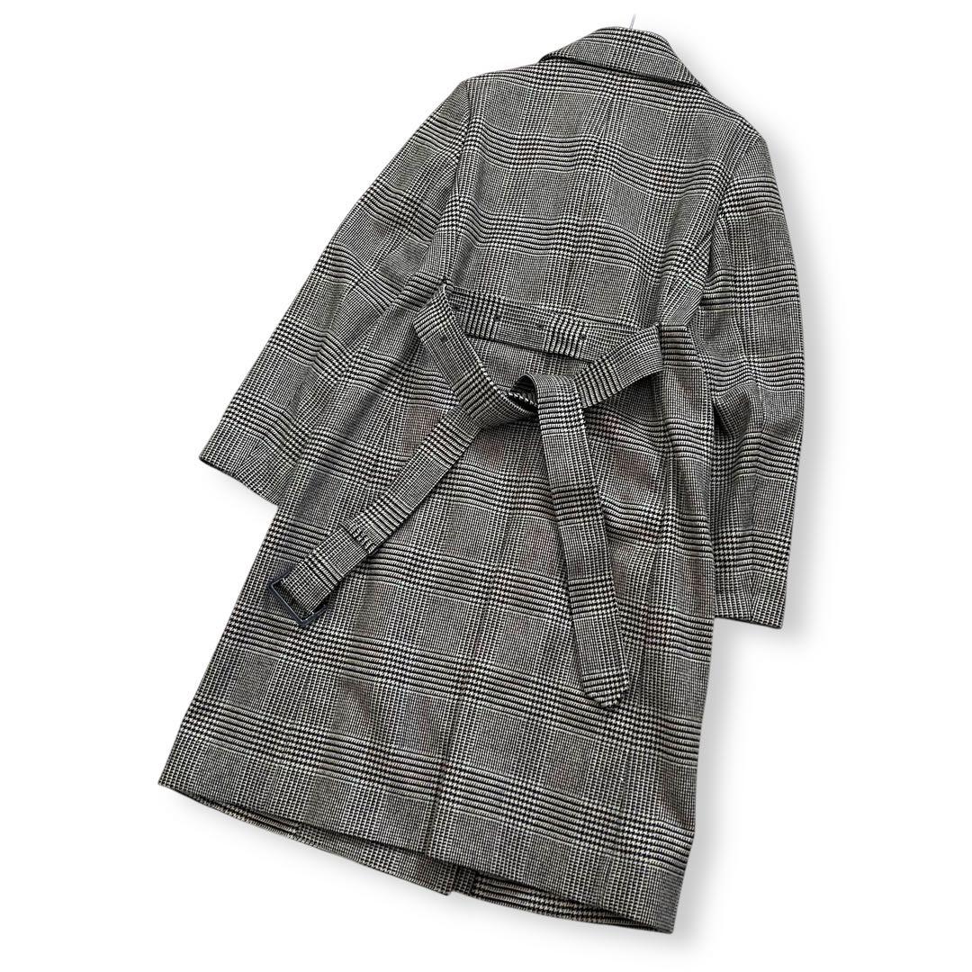 美品　23区　FOX BROTHERS グレンチェック　　ダブルチェスターコート