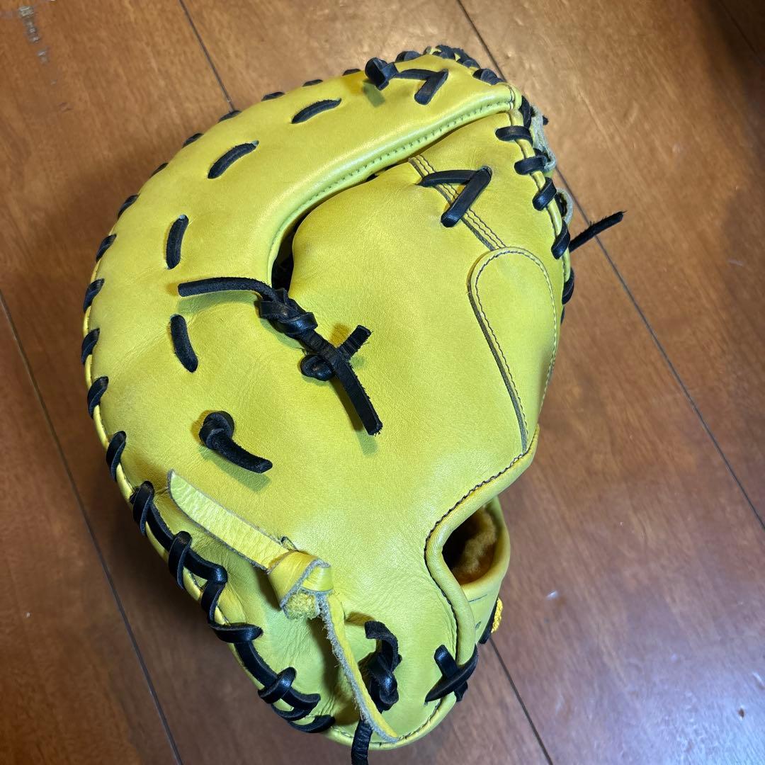 ミズノ プロフェッショナルモデル 硬式ファーストミットイエローグローブ