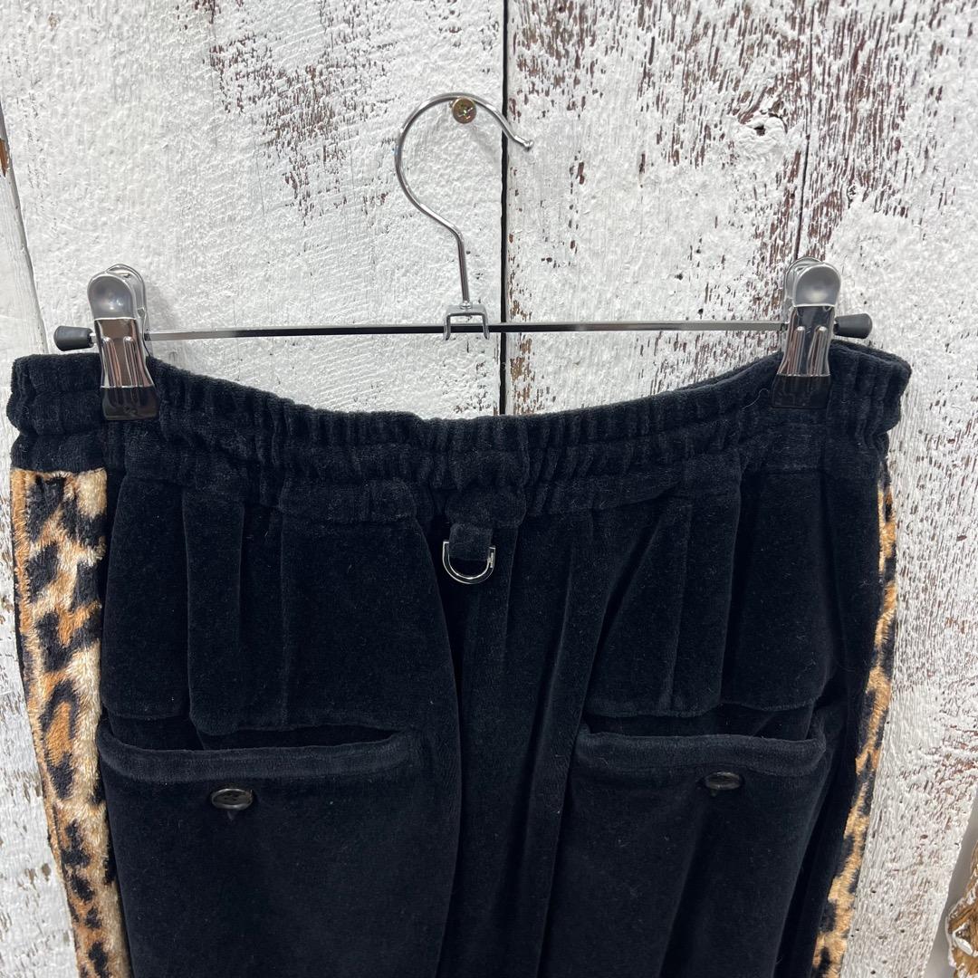 ネイバーフッド×マスターマインド スカルバニーレオパード切替ベロアトラックパンツ