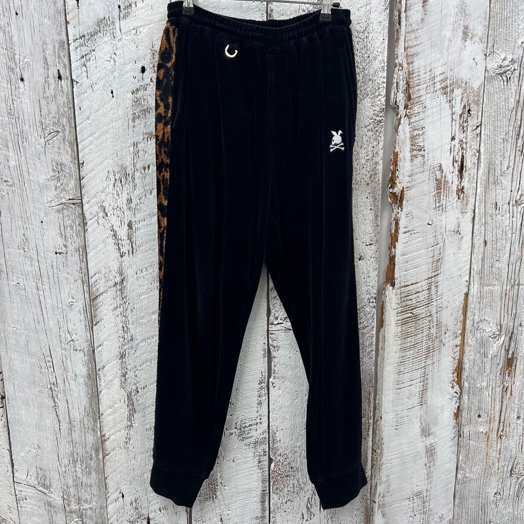 ネイバーフッド×マスターマインド スカルバニーレオパード切替ベロアトラックパンツ