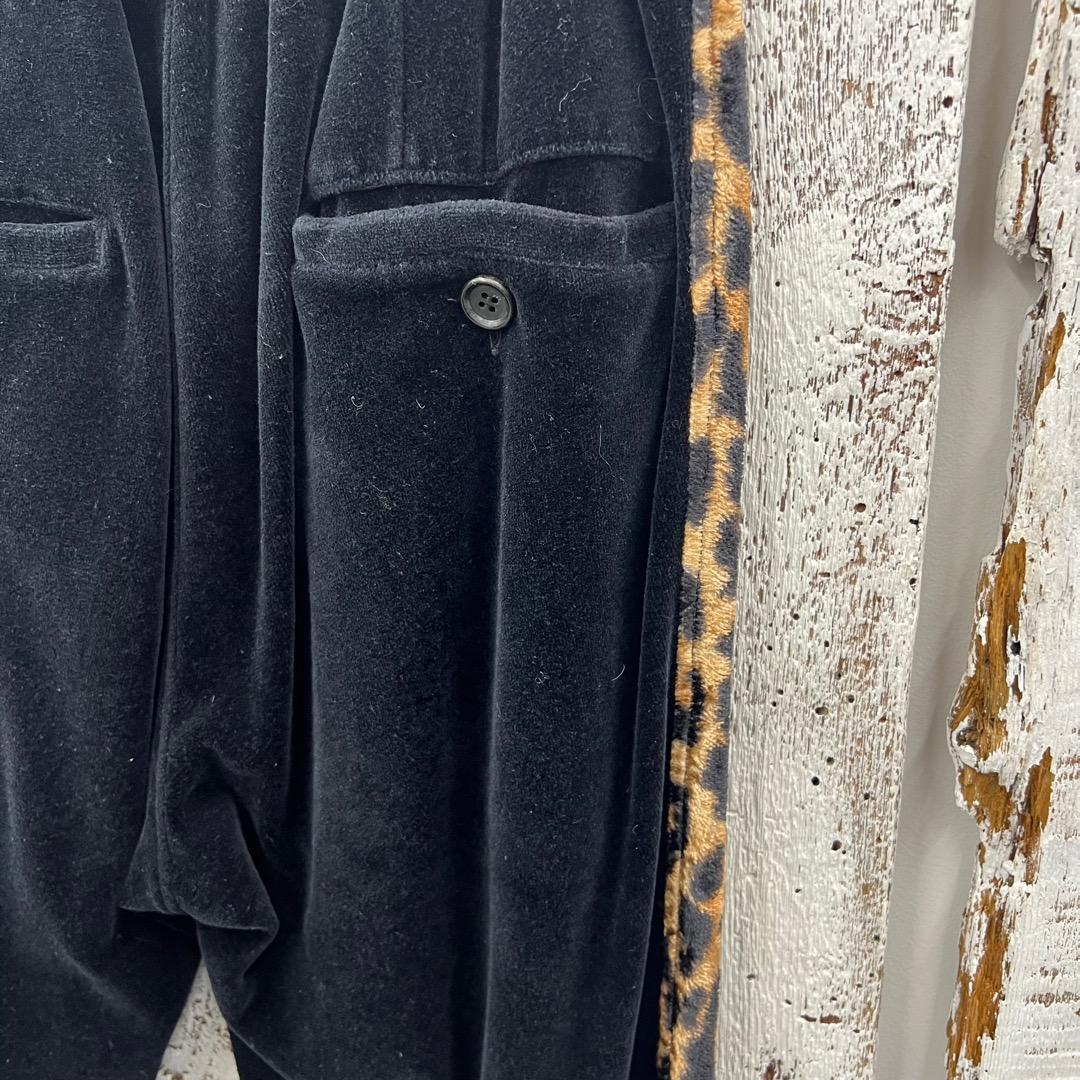 ネイバーフッド×マスターマインド スカルバニーレオパード切替ベロアトラックパンツ