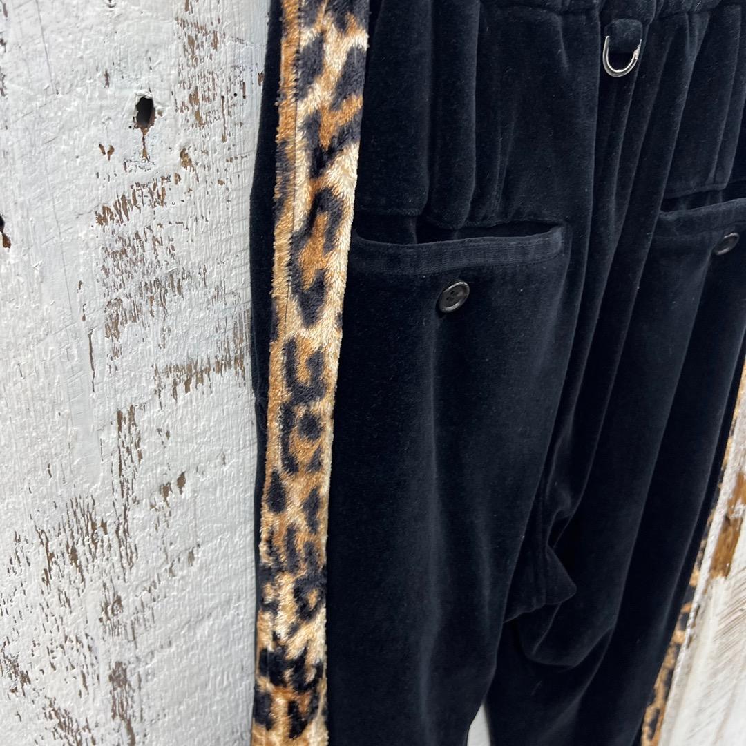 ネイバーフッド×マスターマインド スカルバニーレオパード切替ベロアトラックパンツ