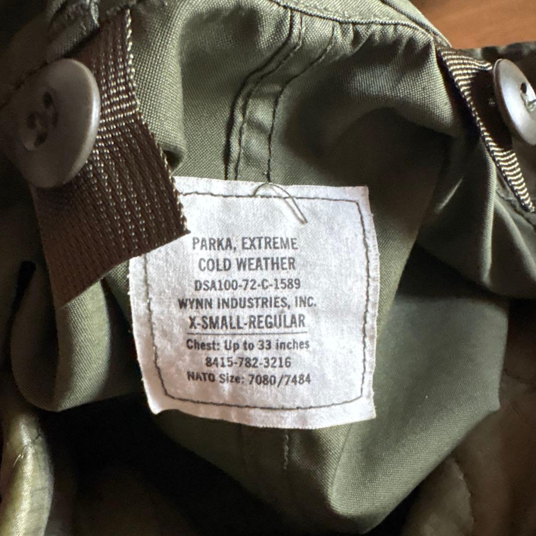 希少　XSサイズ　米軍実物　フルセット　M-65 フィッシュテールパーカー