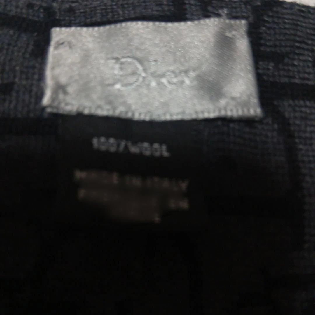Dior 美品グレー ブラック トロッタマフラー166cm、幅28cm