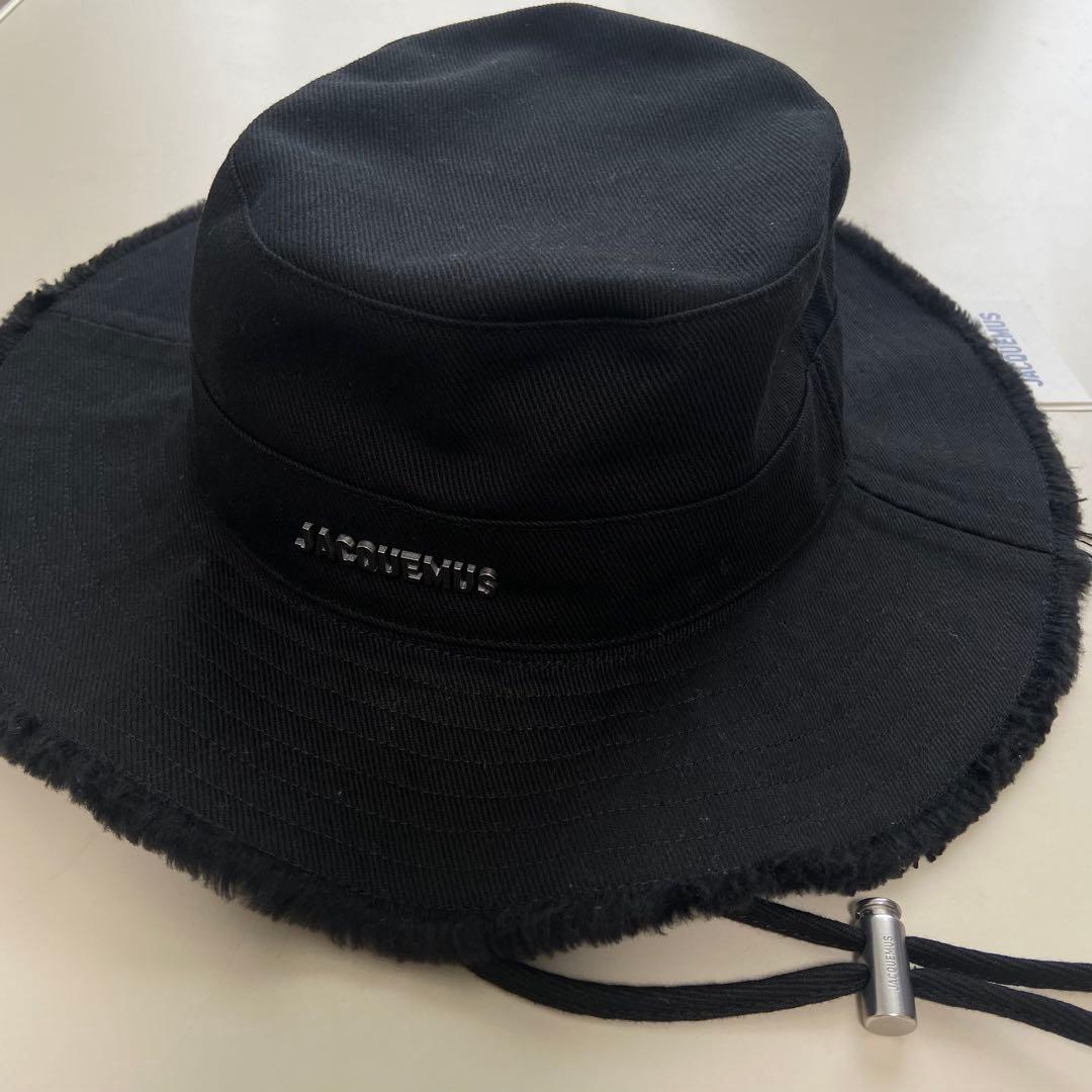 新品　JACQUEMUS ジャックムス フリンジハット　ブラック　黒　帽子