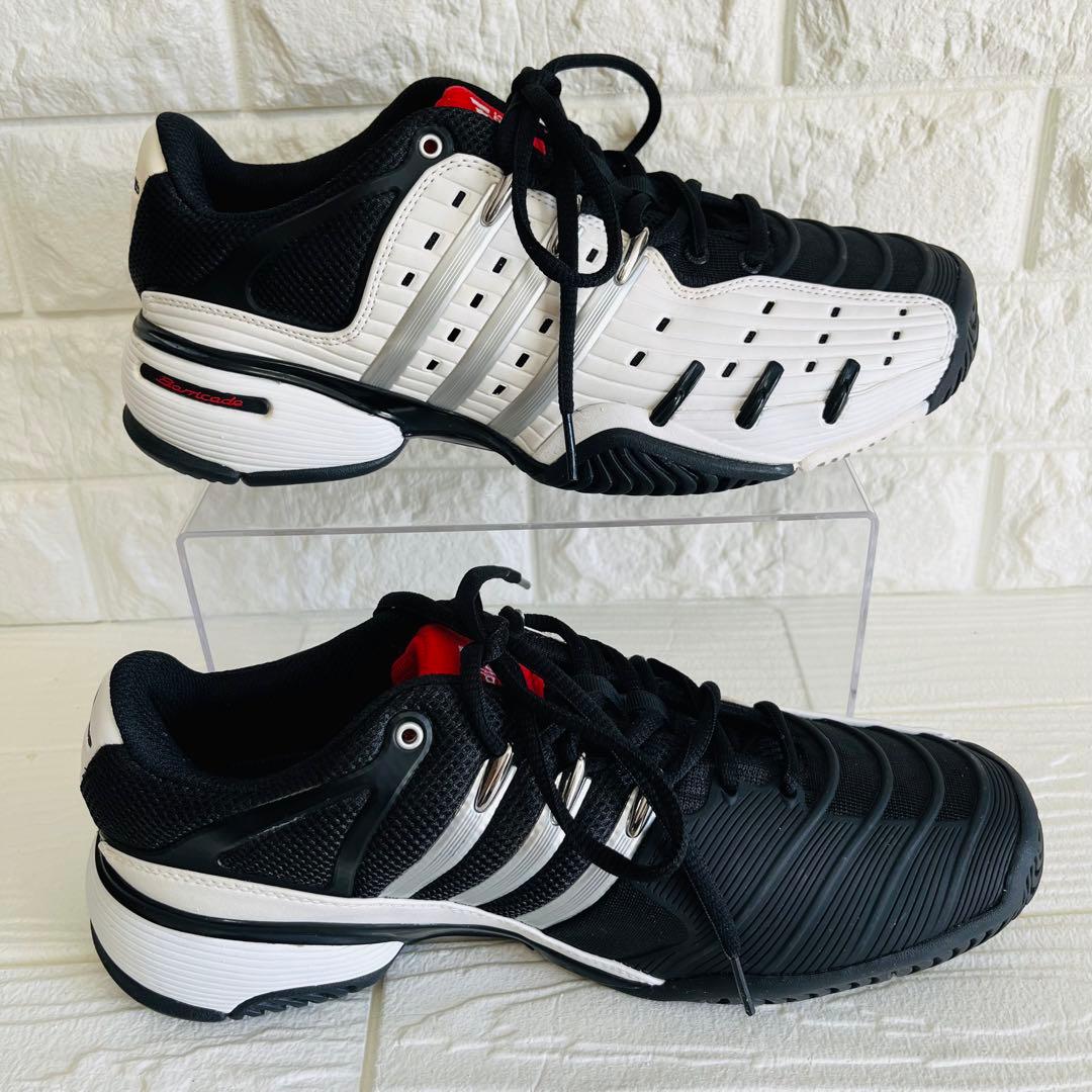 【未使用級】adidas バリケード5 クラシック黒赤白 SIZE 26cm