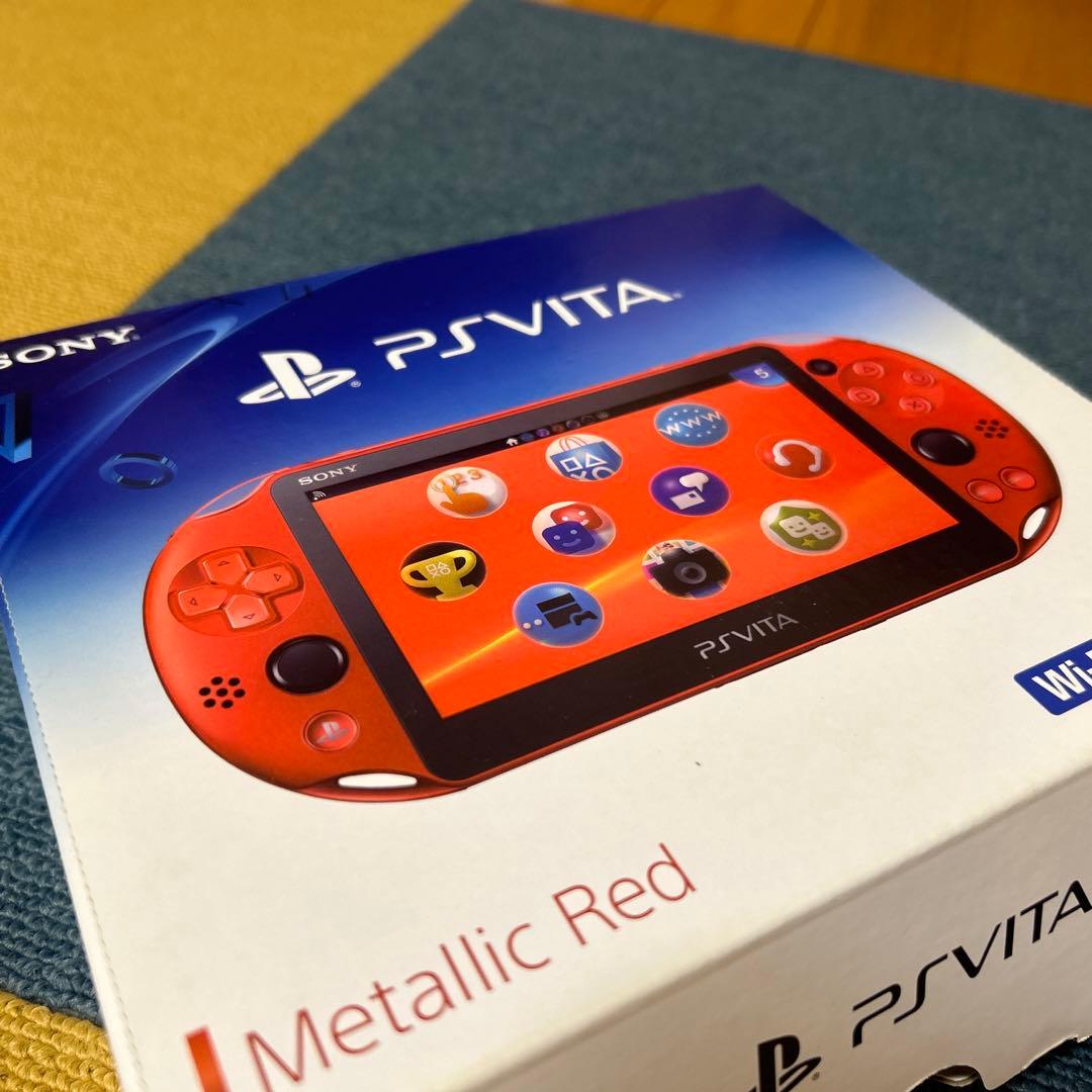 【完品・ケース・マイクラセット】PSVita PCH-2000メタリックレッド