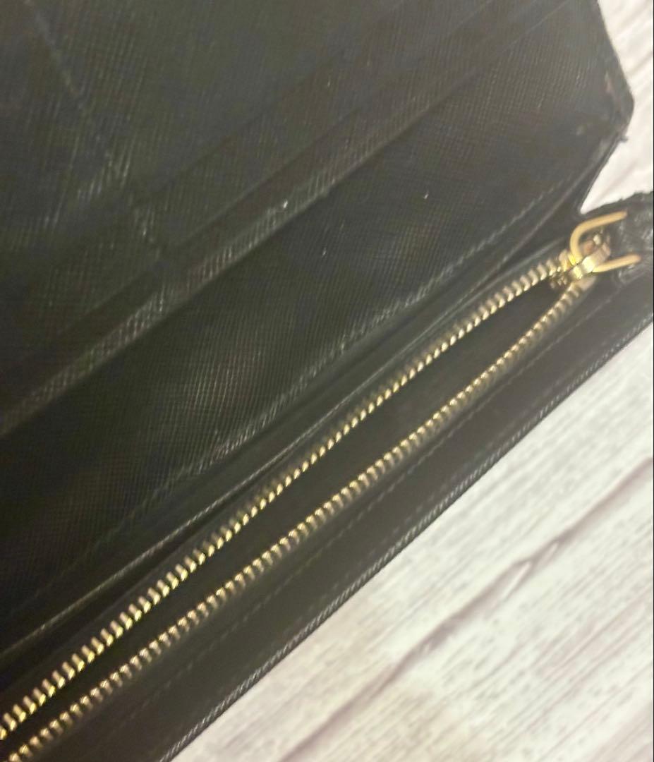 PRADA ブラック 長財布 リボン付き