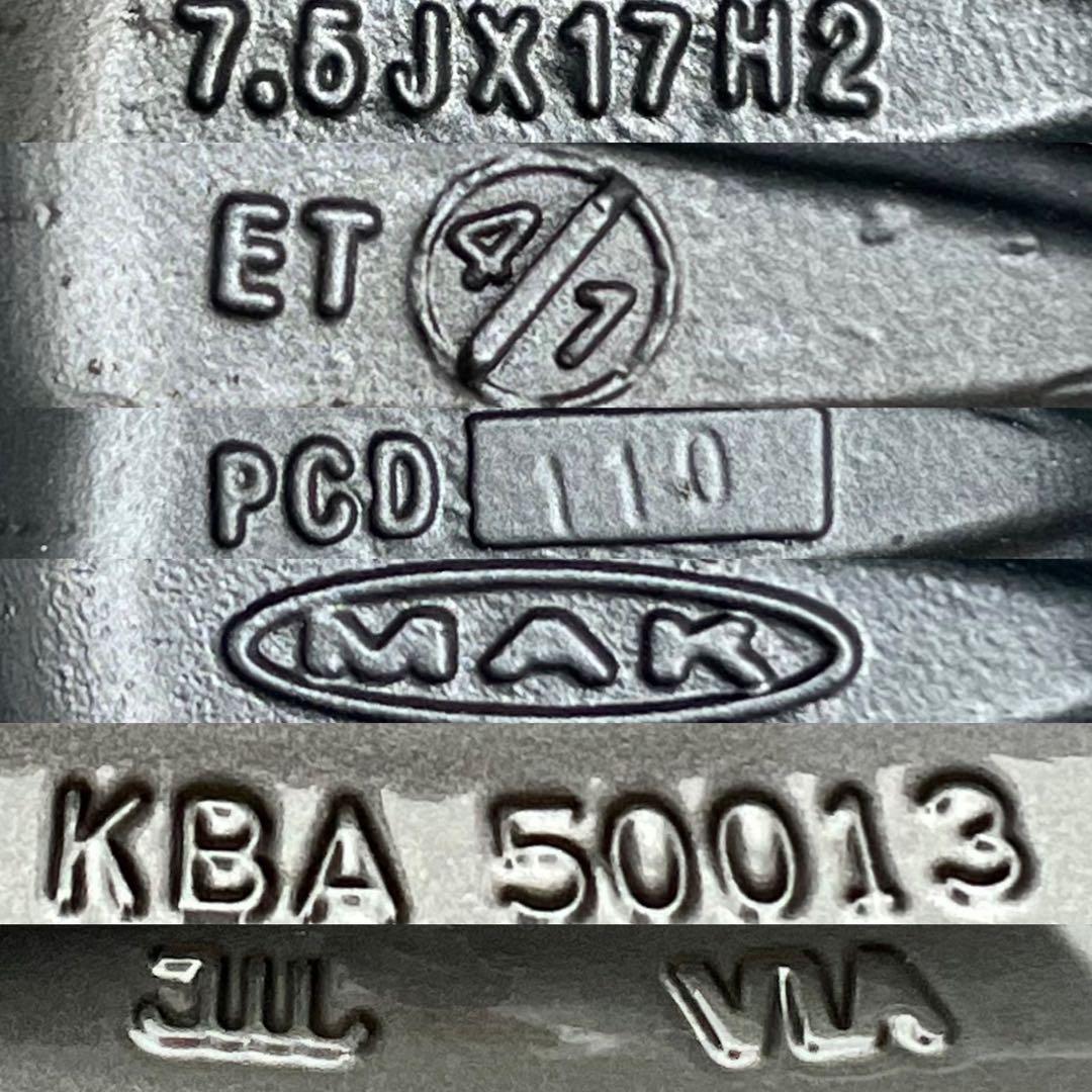 即決◆フィアット 500X 等にMAK TORINOホイール17インチ4本セット