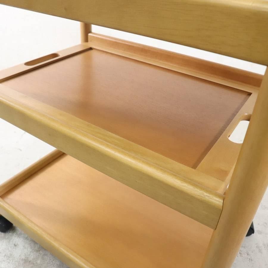カリモク家具 キッチンワゴン PS6226NN トレー付き ナチュラル 高級家具