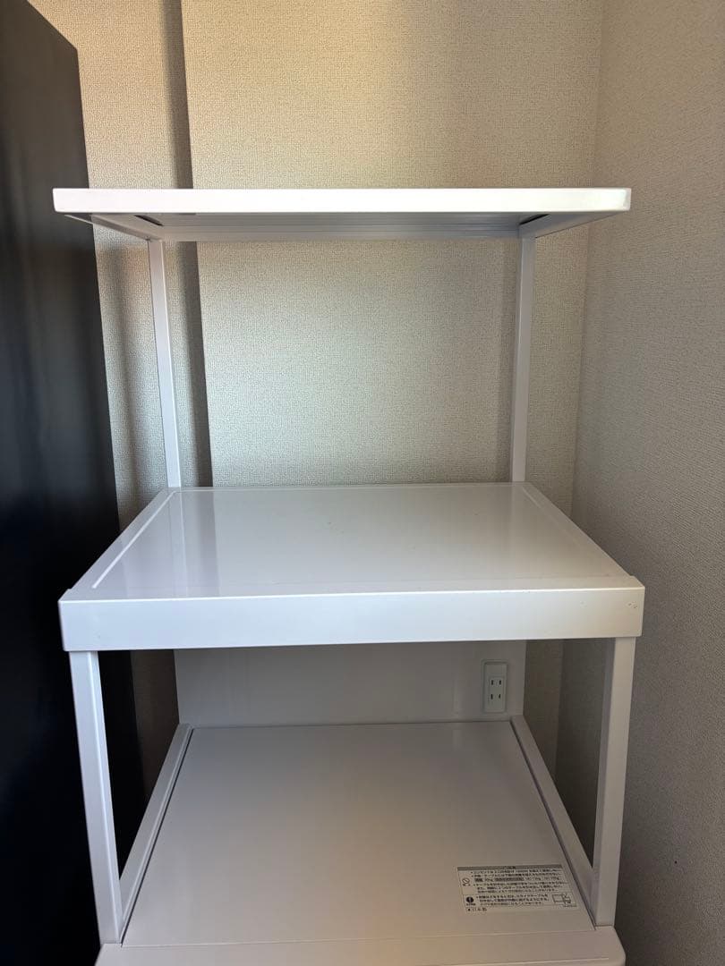 ［廃盤品］エムケーレンジ台 ＳＫＵ−３０６Ｗ 上段棚付(米びつ１２ｋｇ付)