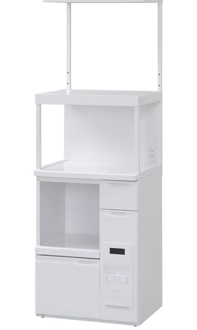 ［廃盤品］エムケーレンジ台 ＳＫＵ−３０６Ｗ 上段棚付(米びつ１２ｋｇ付)