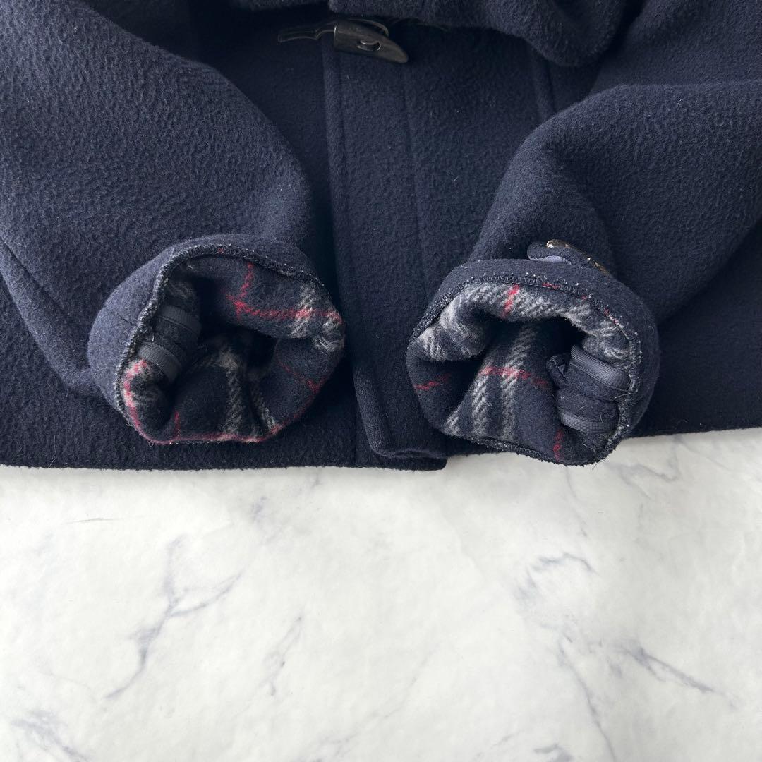 希少✨　バーバリーズ　ダッフルコート　ノバチェック　英国製　ロング　ネイビー