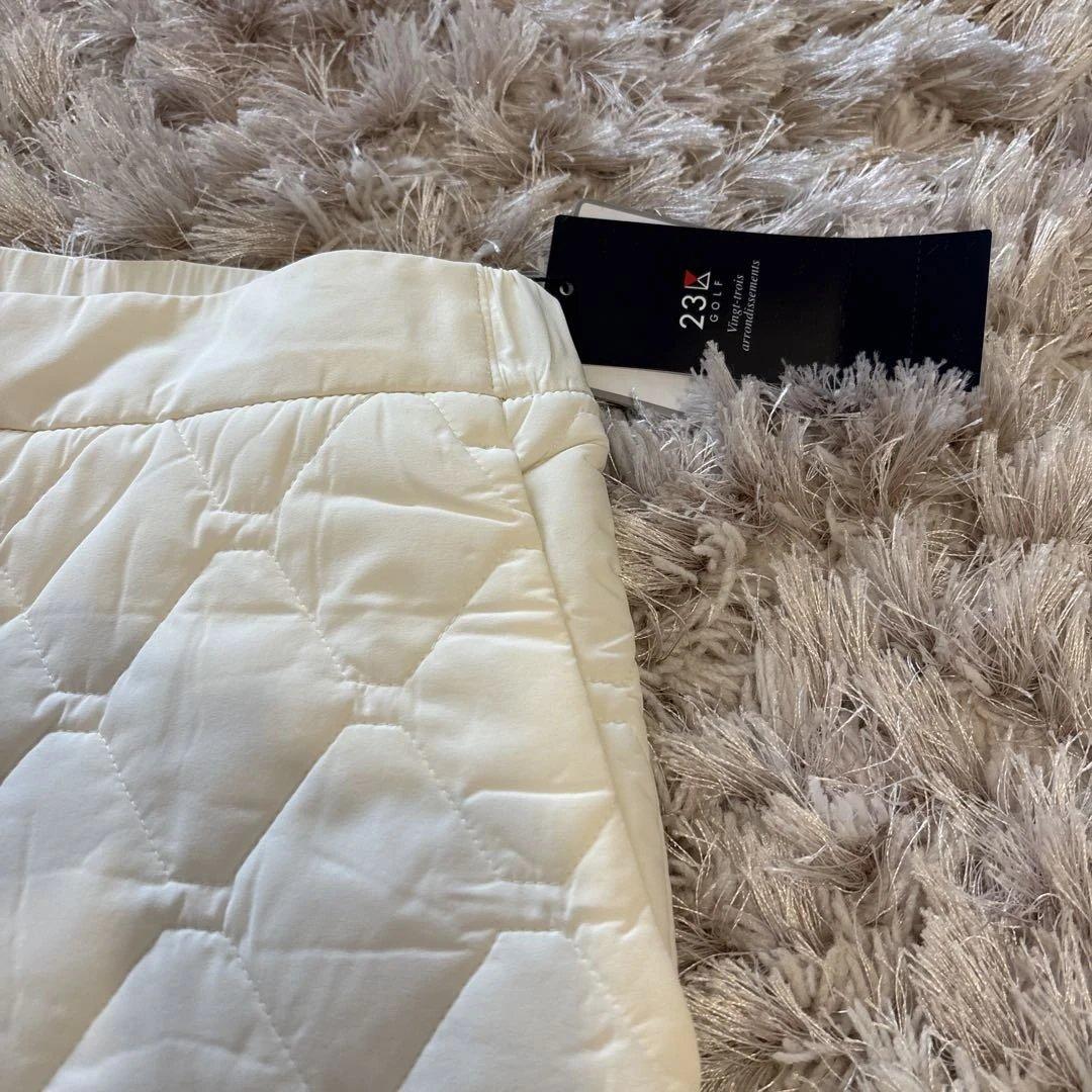 新品未使用】23区ゴルフ M 冬最強防寒パンツ キルティング テーパードパンツ