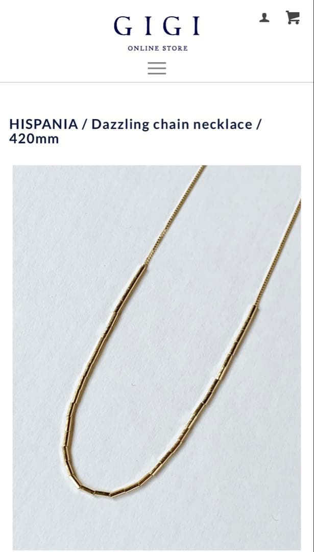 GIGI ジジ　HISPANIA ダズリングチェーンネックレス 420mm