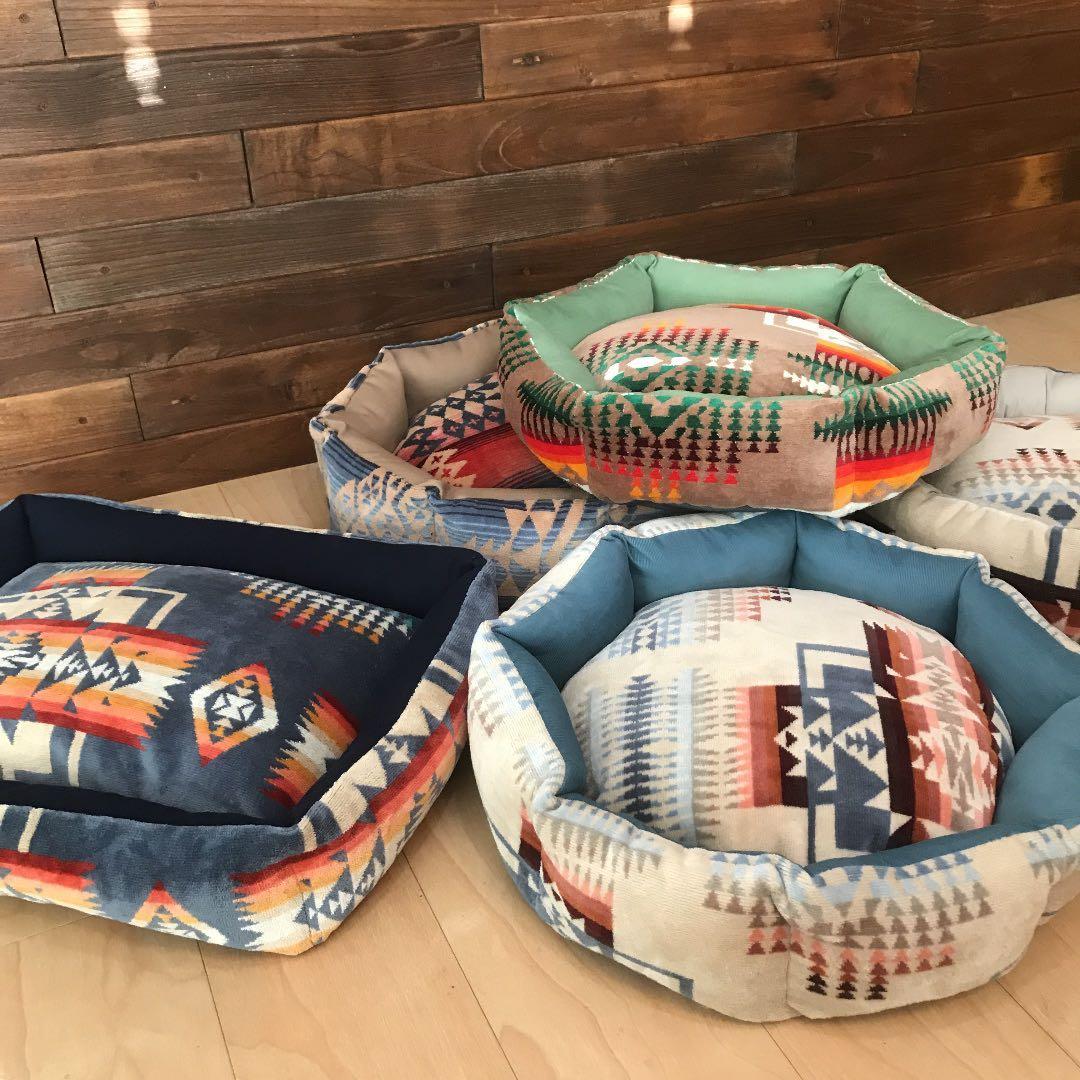 ペットベッド　ハンドメイド463 ペンドルトン　リメイク　猫ベッド　犬ベッド