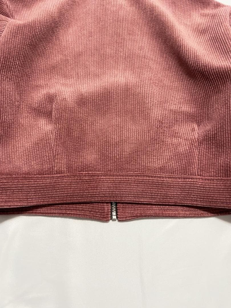 ZARA コーデュロイ フェイクレザー襟ジャケット マルサラ S