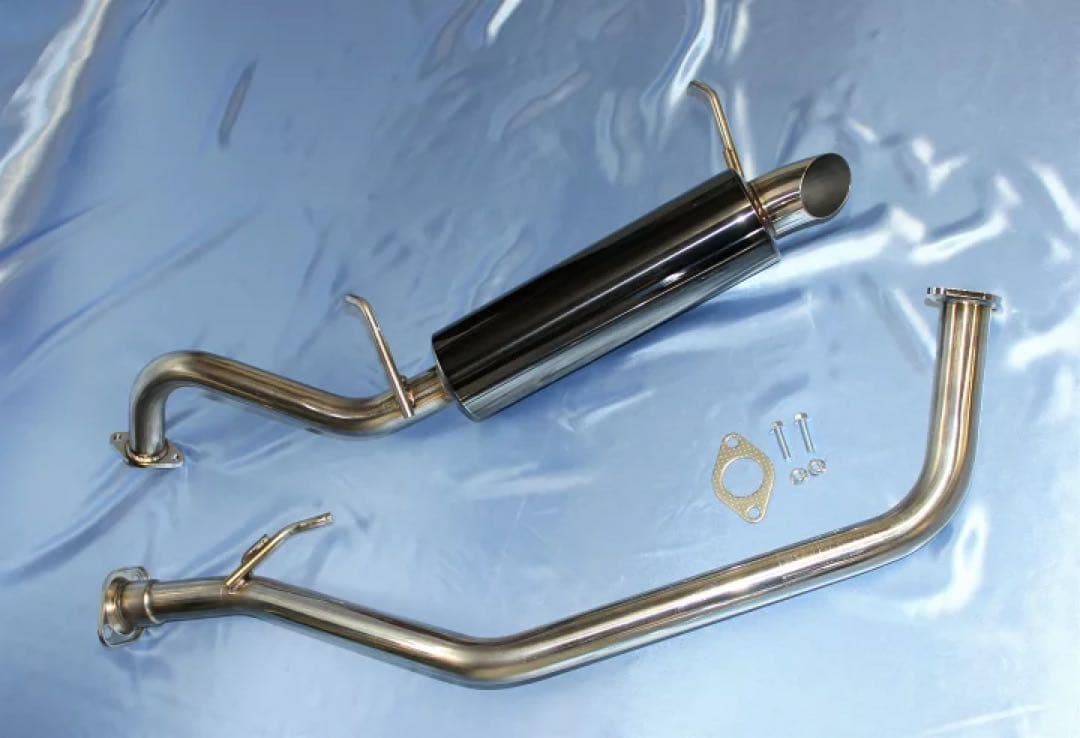 ジムニー マフラー JB23W ショートバンパー2ピース仕様1本出しブラック