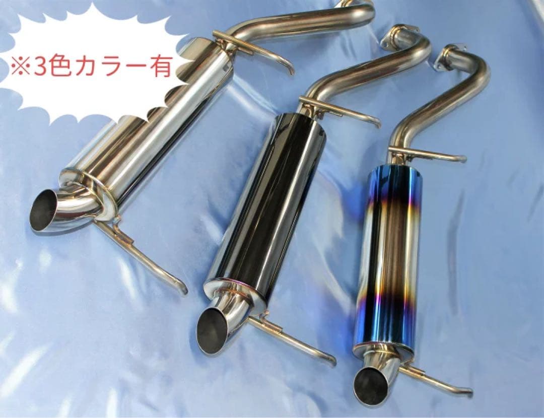 ジムニー マフラー JB23W ショートバンパー2ピース仕様1本出しブラック