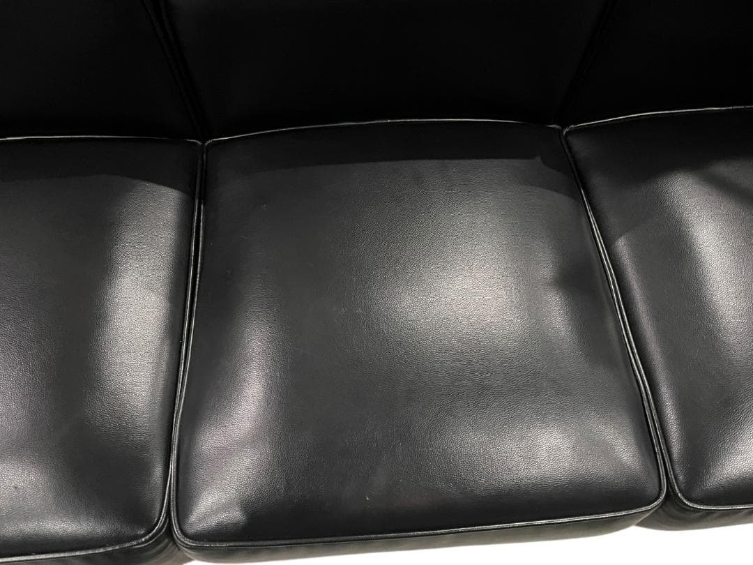 ◇大塚家具 ル・コルビジェ LC2 リプロダクト ソファ ブラック 3シーター