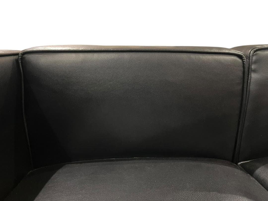 ◇大塚家具 ル・コルビジェ LC2 リプロダクト ソファ ブラック 3シーター