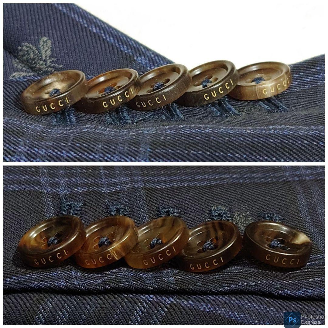 【極美品】GUCCI☆チェック×蜂刺繍☆ミケーレ期☆7-46R(M)