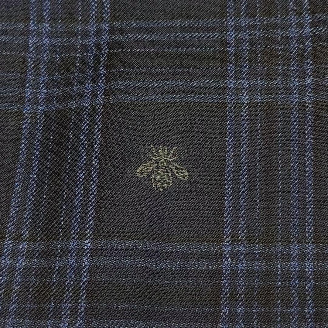 【極美品】GUCCI☆チェック×蜂刺繍☆ミケーレ期☆7-46R(M)