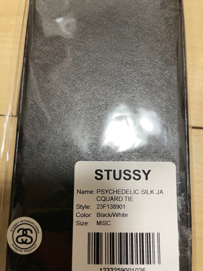 小物 stussy psychedelic silk jacquard tie