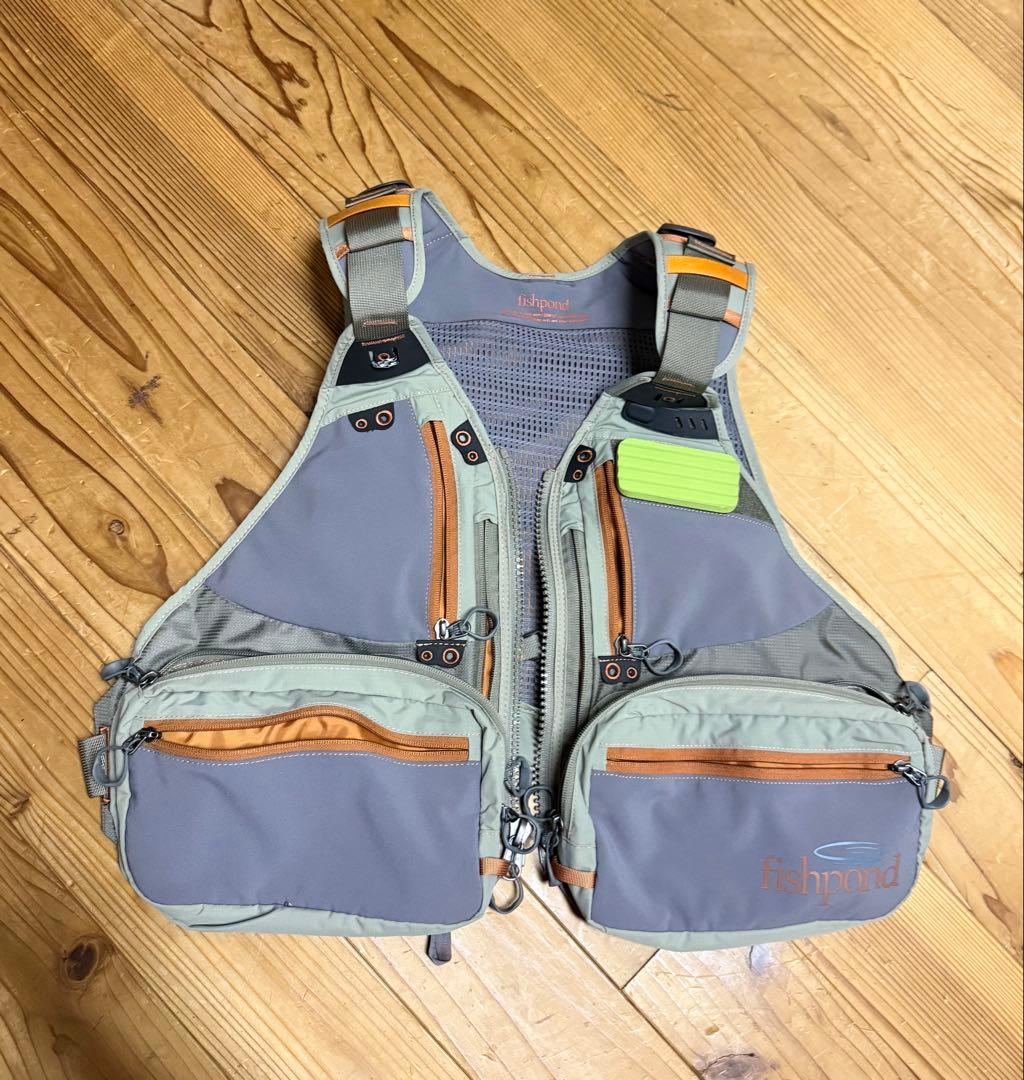 fishpond フィッシングベスト グレー/オレンジ