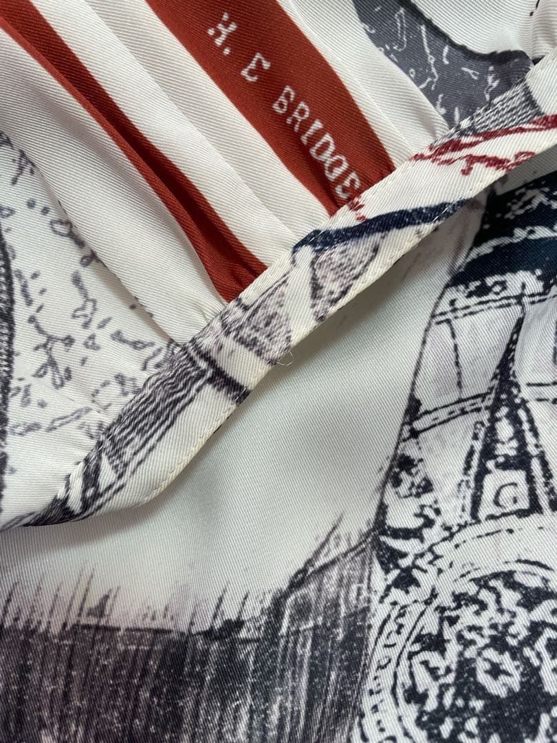 Ameri vintage 地図柄プリント長袖ワンピース