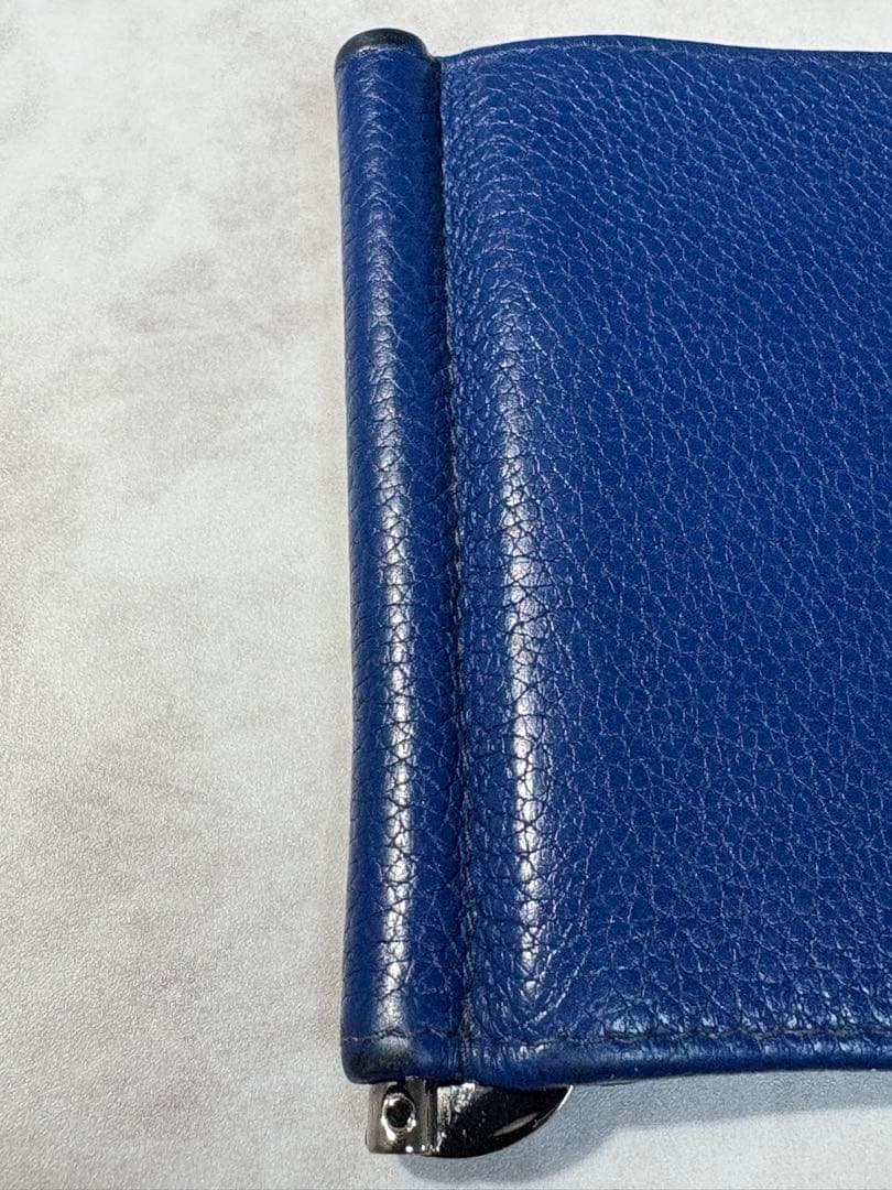 プラダ PRADA マネークリップ 折り財布 ブルー