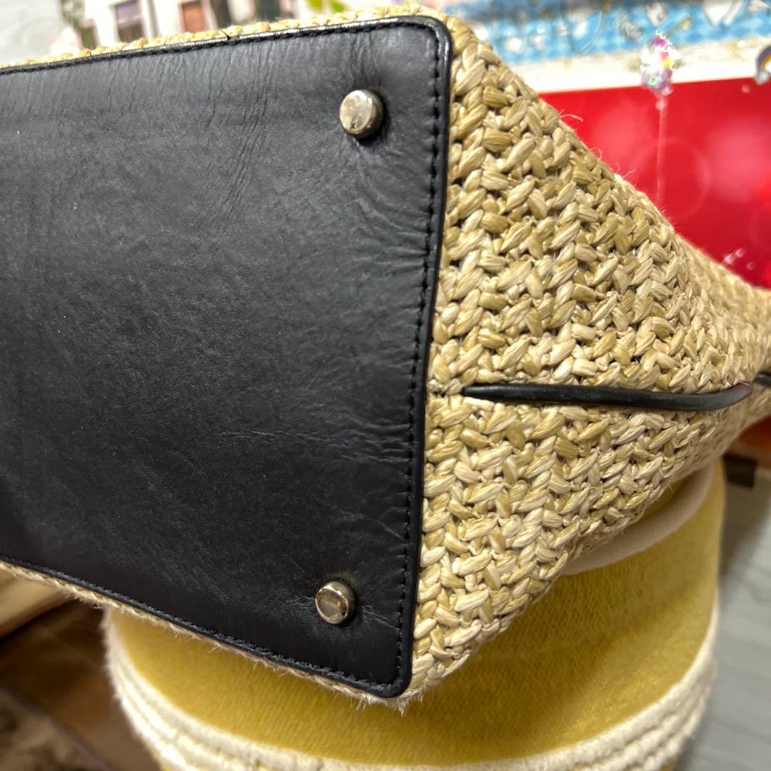 31日のみ感謝バーゲン☆kate spade リボン付きかごバッグ