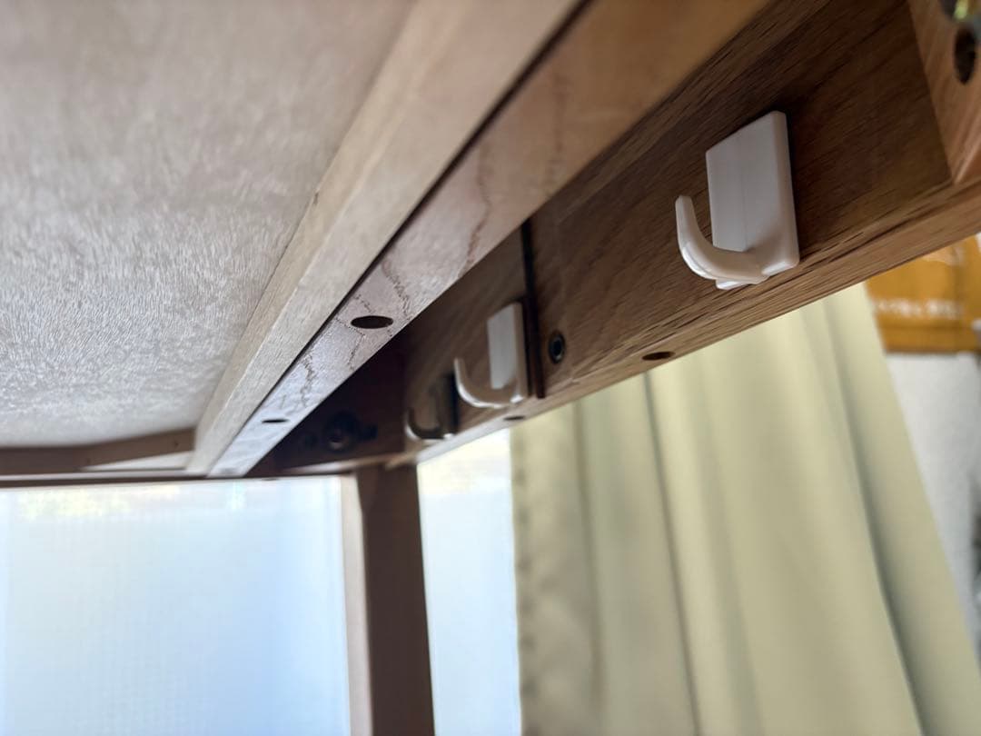 無印良品　 オーク　無垢材デスク　木製　机　引き出し付き　作業台　北欧