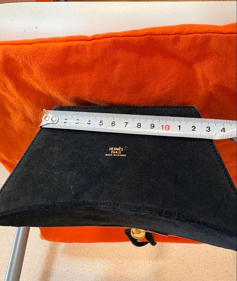 超貴重　HERMES ブラックスエード ドブリスショルダーバッグ
