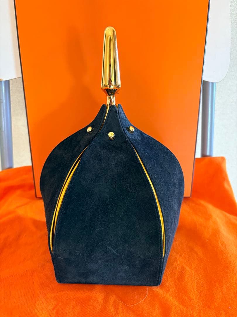 超貴重　HERMES ブラックスエード ドブリスショルダーバッグ