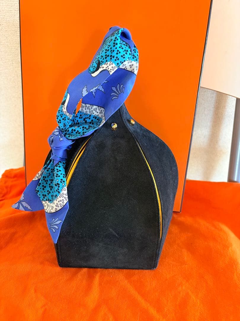 超貴重　HERMES ブラックスエード ドブリスショルダーバッグ