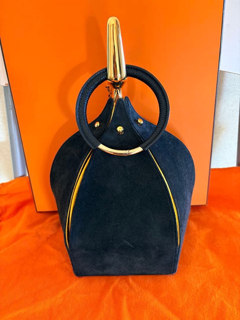 超貴重　HERMES ブラックスエード ドブリスショルダーバッグ